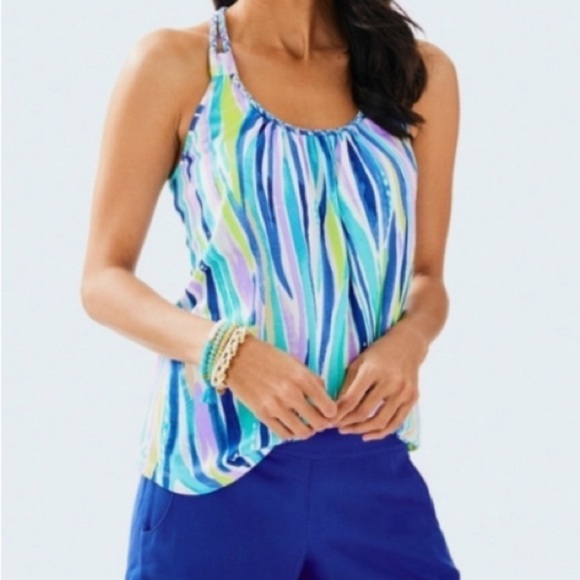 Lilly Pulitzer Aleida Multi Shore Perfection Tank sz XS - Picture 1 of 12